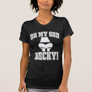 Kijk eens naar haar maar het is zo'n groot. t-shirt