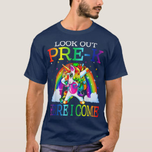 Kijk eens naar PreK hier ik kom Unicorn terug naar T-shirt