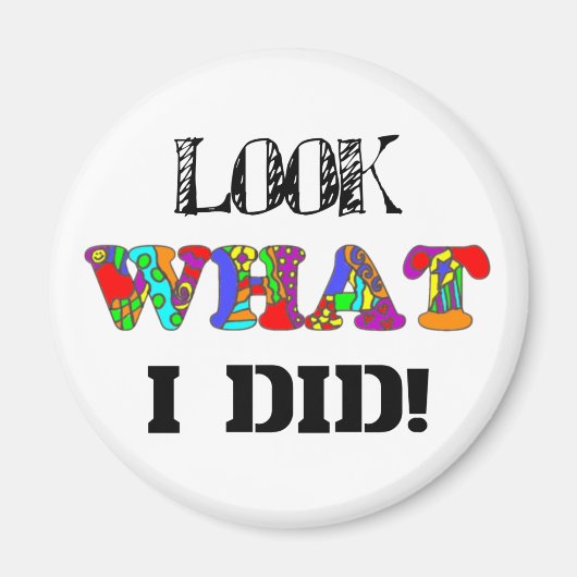 Kijk eens wat ik heb gedaan! Magneet (Voorkant)