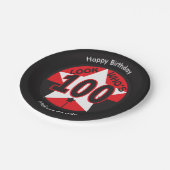 Kijk eens wie 100 jaar oud is | 100e verjaardag papieren bordje (Gekanteld)