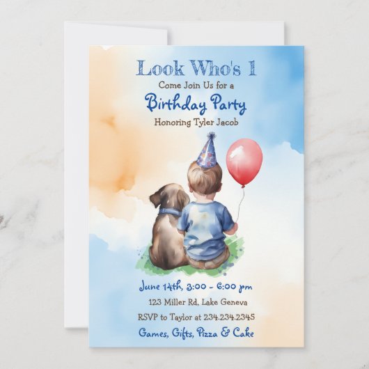 Kijk eens wie 1 is | Jongens eerste verjaardagsfee Kaart (Voorkant)