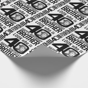 Kijk eens wie 40 fotobroers is op de 40ste verjaar cadeaupapier