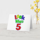 Kijk eens wie 5 is kaart (Gele Bloem)