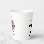 Kijk eens wie 70 is! Moderne foto 70e verjaardag Papieren Bekers (Links)