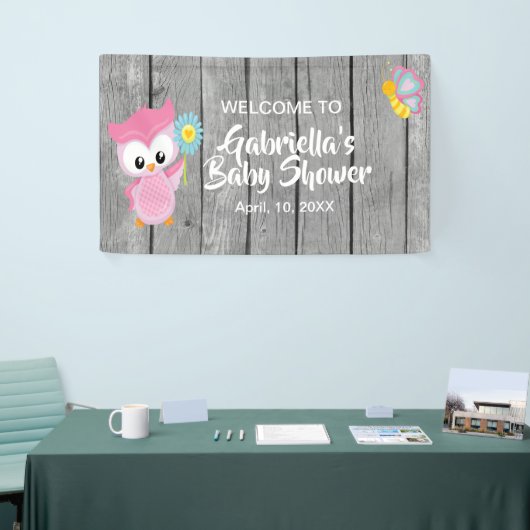 Kijk eens wie Baby shower roze banner is (Beurs)