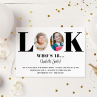 Kijk eens wie de Birthday Funny Photo Invitation i