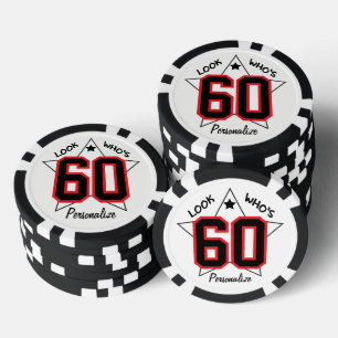 Kijk eens wie er 00 is 00e verjaardag - Personal Poker Chips