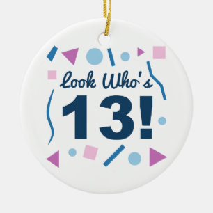 Kijk eens wie er 13 zijn keramisch ornament