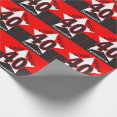 Kijk eens wie er 40 is. cadeaupapier (Hoek)