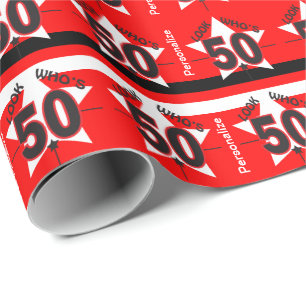 Kijk eens wie er 50 zijn 50e verjaardag cadeaupapier