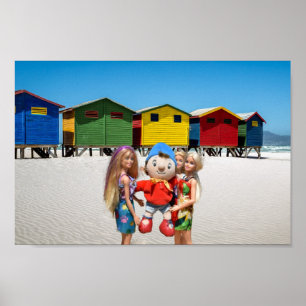 Kijk eens wie we op het strand hebben opgepikt. poster