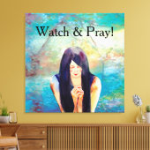 Kijk en Pray Canvas Afdruk (Insitu (Woonkamer))