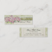 Kijk Floral Blue Hydrangea Flowers Swirl Mini Visitekaartje (Voorkant / Achterkant)