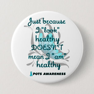 "Kijk" gezond/vlinder...POTS Ronde Button 7,6 Cm