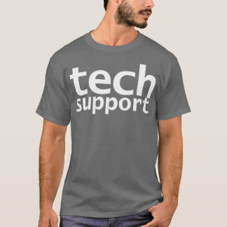 Kijk goed Tech Support Typografie minimaal wit T-shirt