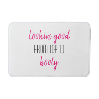 Kijk goed van boven naar Booty Pink Funny Girly Badmat