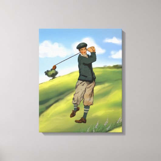 kijk Golfer Golf Canvas Afdruk (Voorkant)