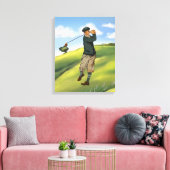 kijk Golfer Golf Canvas Afdruk (Insitu (Woonkamer))