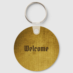 -Kijk goud gebruikt. kunst Sleutelhanger