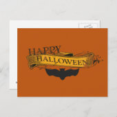 -kijk Happy Halloween Bat Briefkaart (Voorkant / Achterkant)