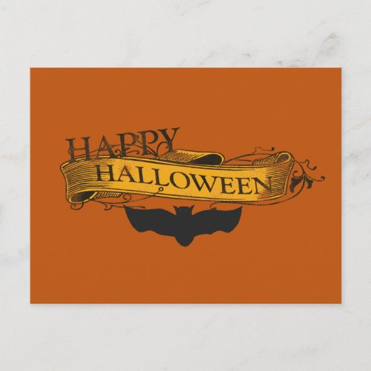 -kijk Happy Halloween Bat Briefkaart (Voorkant)