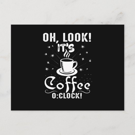 Kijk, het is Coffee O Clock Briefkaart (Voorkant)