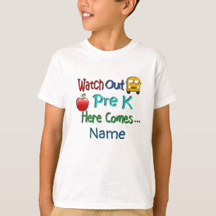 Kijk hier voor K naar persoonlijke naam T-shirt