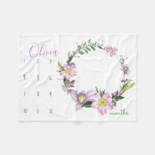 Kijk hoe ik groei - Vloeiende foto-prop waterverf Fleece Deken