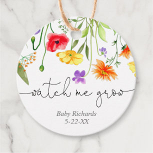 Kijk hoe ik kleurrijke veer-wildbloemen kweek bedankjes labels