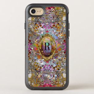 Kijk in kaléidoscope Elegant Girly Monogram OtterBox Symmetry iPhone 8/7 Hoesje