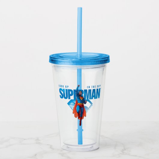 Kijk maar, het is Superman Acryl Drinkbeker (Voorkant)