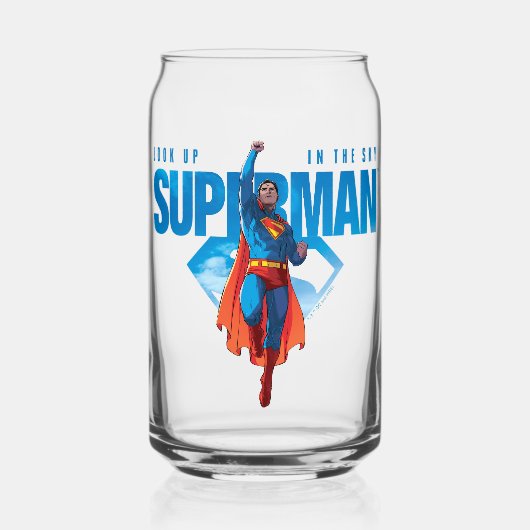 Kijk maar, het is Superman Blikvorm Glas (Voorkant)