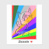 KIJK ME GEKKE CAT4 STICKER (Vel)