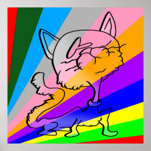 KIJK ME GEKKE CAT POSTER