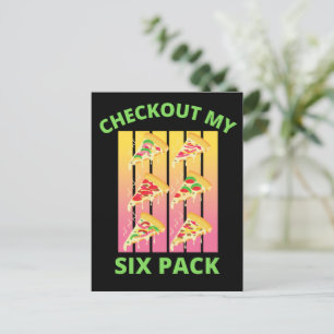 KIJK MIJN ZES PAKKET pizza UIT Briefkaart