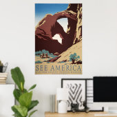 Kijk naar Amerika! Poster (Thuiskantoor)