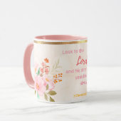 Kijk naar de Heer voor kracht Mok (Voorkant links)