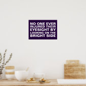 Kijk naar de heldere kant poster (Keuken)