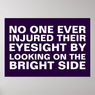 Kijk naar de heldere kant poster