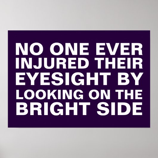 Kijk naar de heldere kant poster (Voorkant)