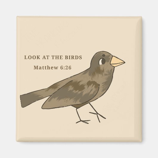 Kijk naar de vogelmagneet magneet (Voorkant)