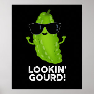Kijk naar Gourd Funny Cool Veggie Pun Dark BG Poster