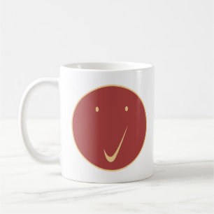 Kijk naar het gezicht - Tick, Cr/Red. Koffiemok