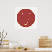 Kijk naar het gezicht - Tick, Cr/Red. Poster (Keuken)