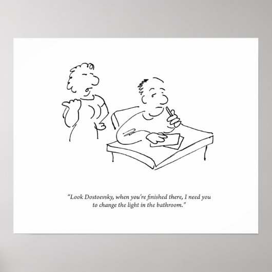 Kijk naar het Poster van Dostoevsky (Voorkant)