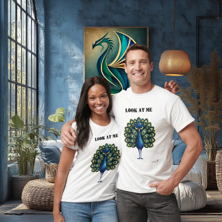 Kijk Naar Me Grappige Pauw T-Shirt