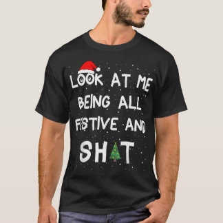 Kijk naar mij als alle feestelijke kerst matching  t-shirt