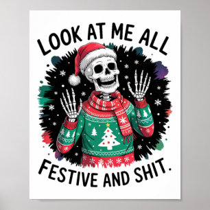 Kijk naar mij, helemaal feestelijk en - Grappig sk Poster