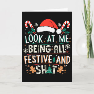 Kijk naar mij, helemaal feestelijk en zo'n humoris kaart