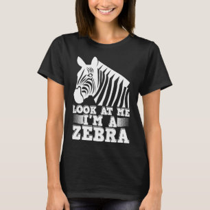 Kijk naar mij ik ben een zebra Grappige Halloween T-shirt